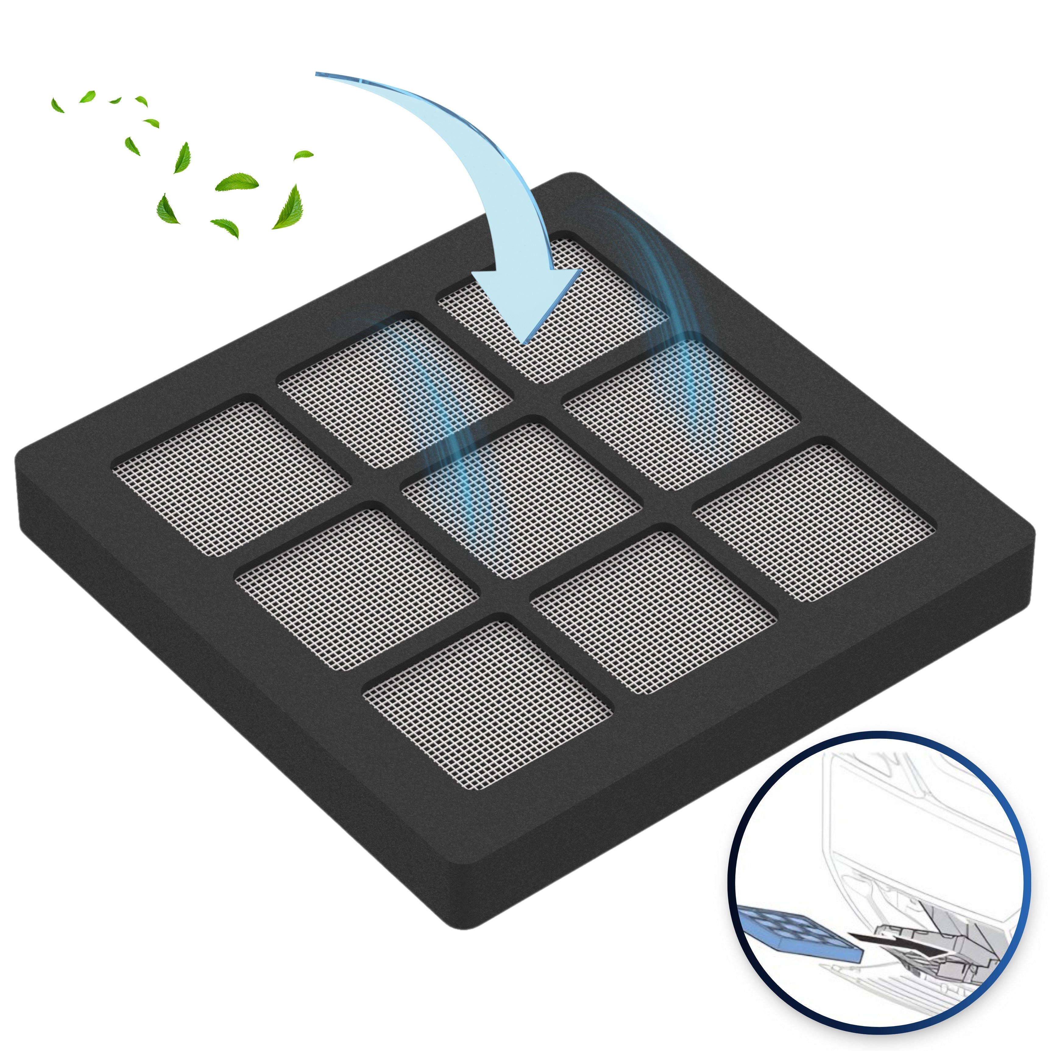 Karbo® Actief Koolstoffilter geschikt voor Geberit AquaClean 8000, 8000plus en Balena 8000