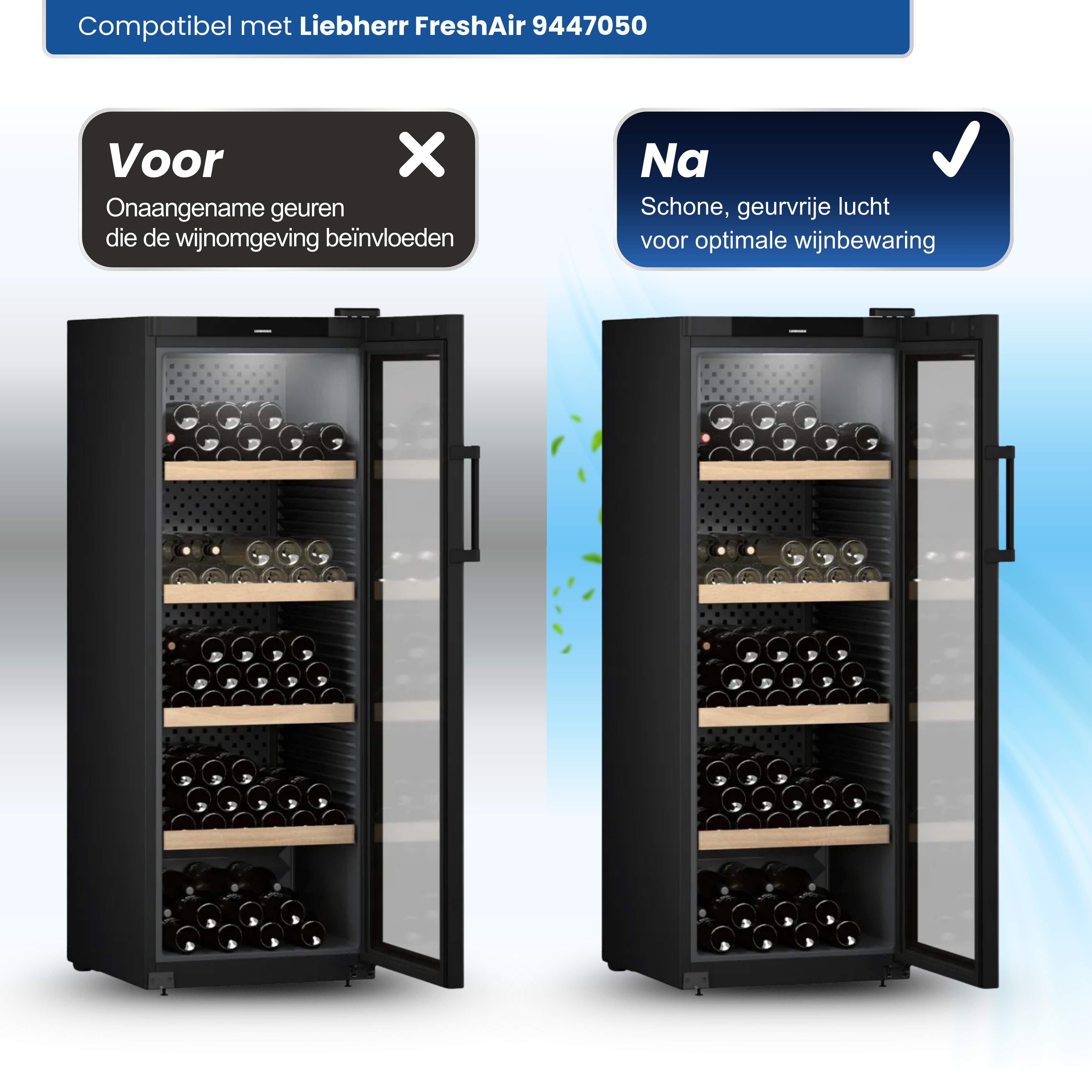 Karbo® Actief Koolstoffilter (2-pack) geschikt voor Liebherr 7433243 / 7440999, Miele 9447050 en Bosch 00467217